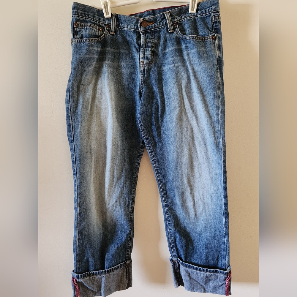 Abercrombie & Fitch 1892 Cuffed Button Fly Size 6 Capris